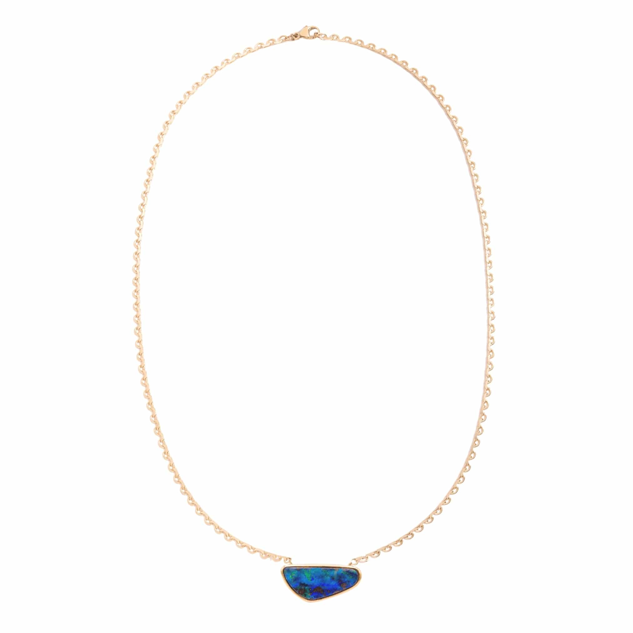 Mined + Found Pendants 9.30ct boulder opal lace necklace