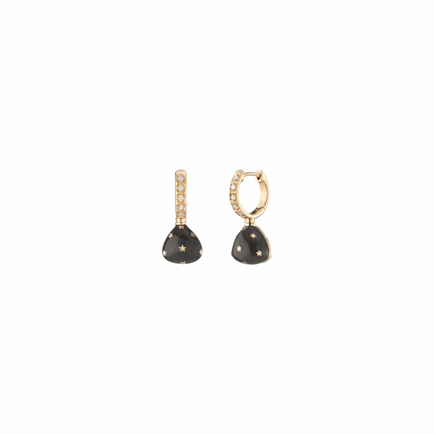 Mined + Found Earrings alter ego earrings, spinel + enamel