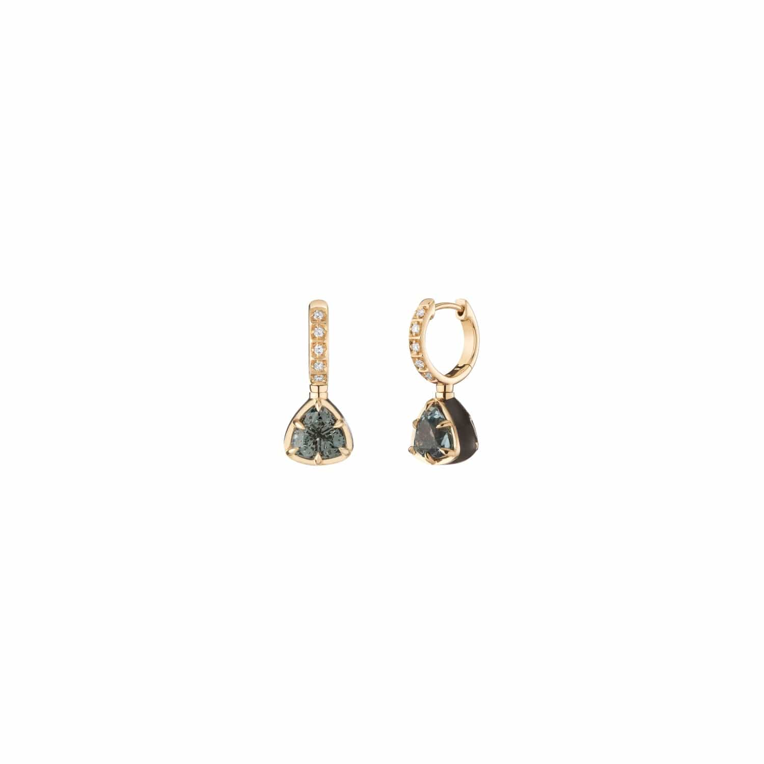 Mined + Found Earrings alter ego earrings, spinel + enamel