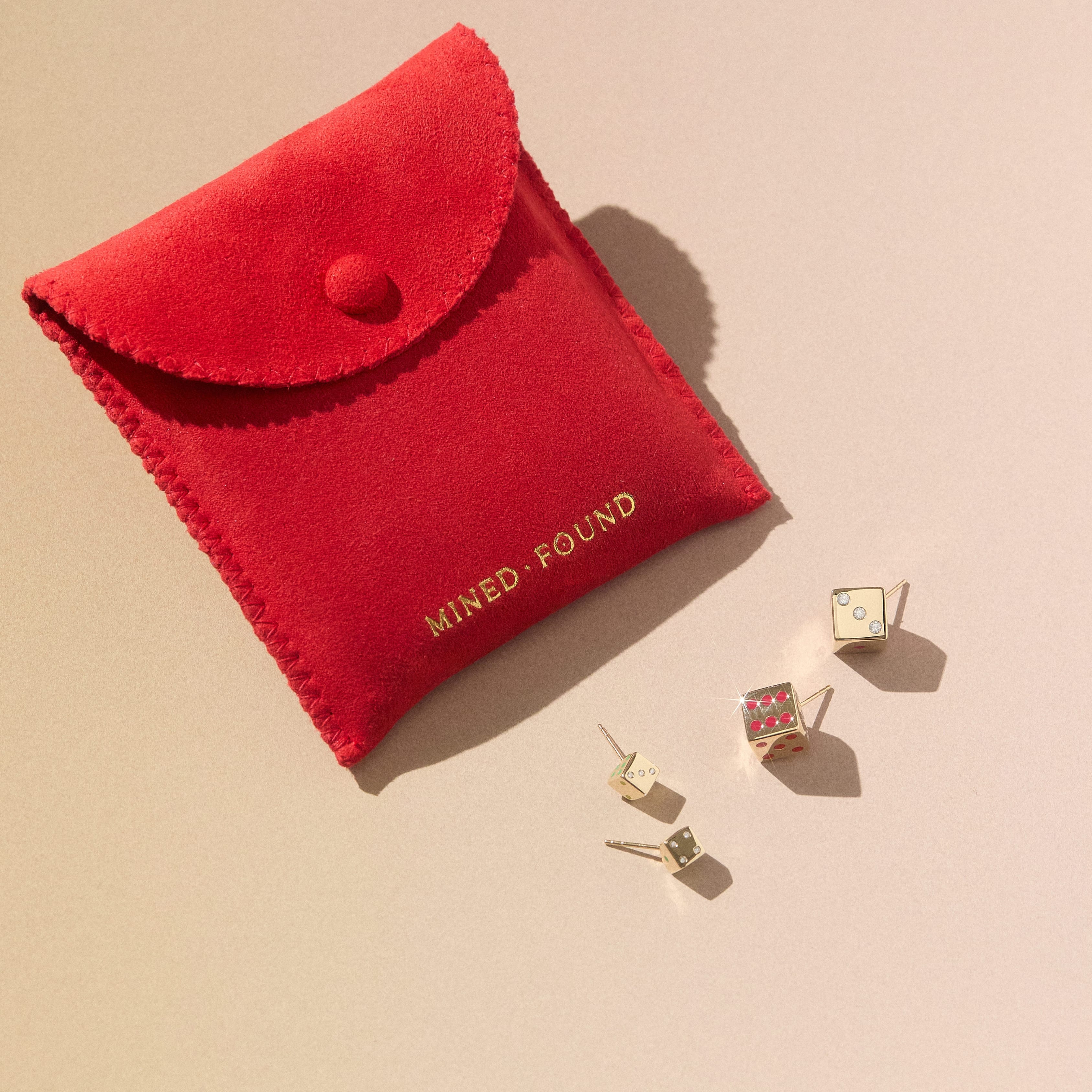 Mined + Found Earrings chance earrings, diamond