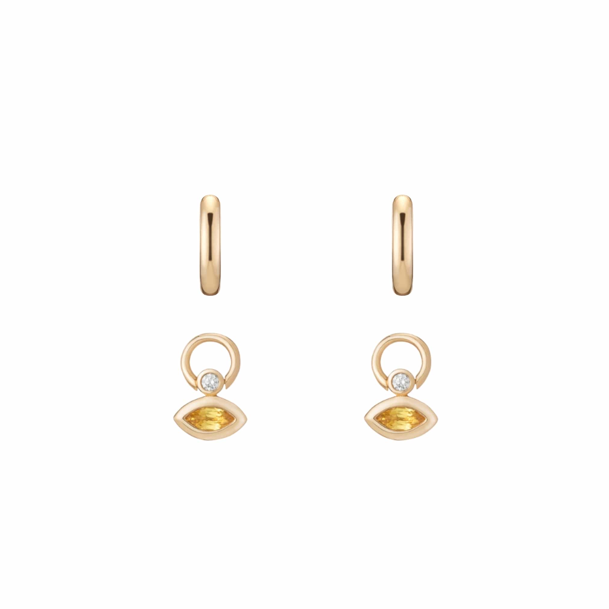 Mined + Found Earrings confetti earrings, yellow sapphire