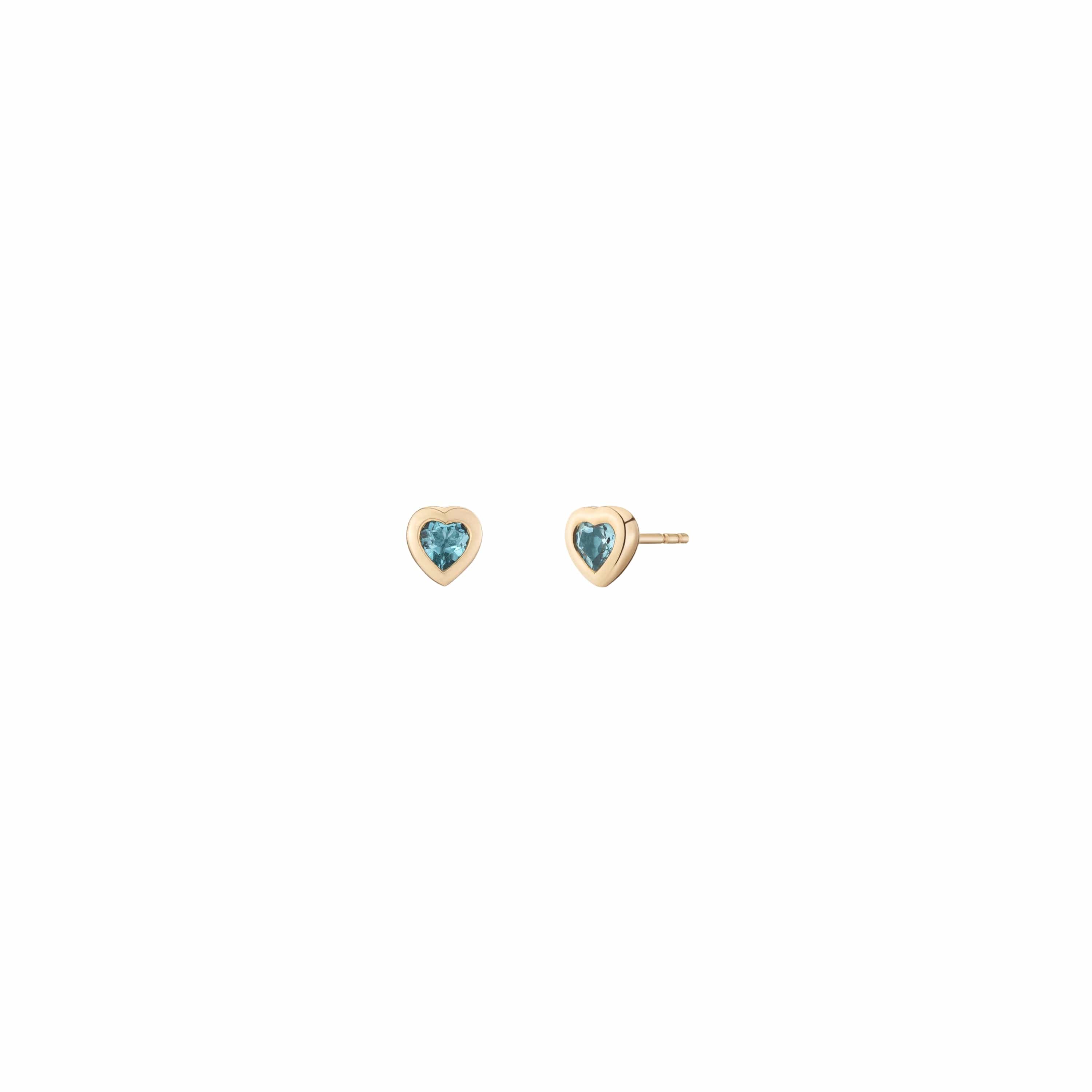 Mined + Found Earrings confetti studs, blue topaz