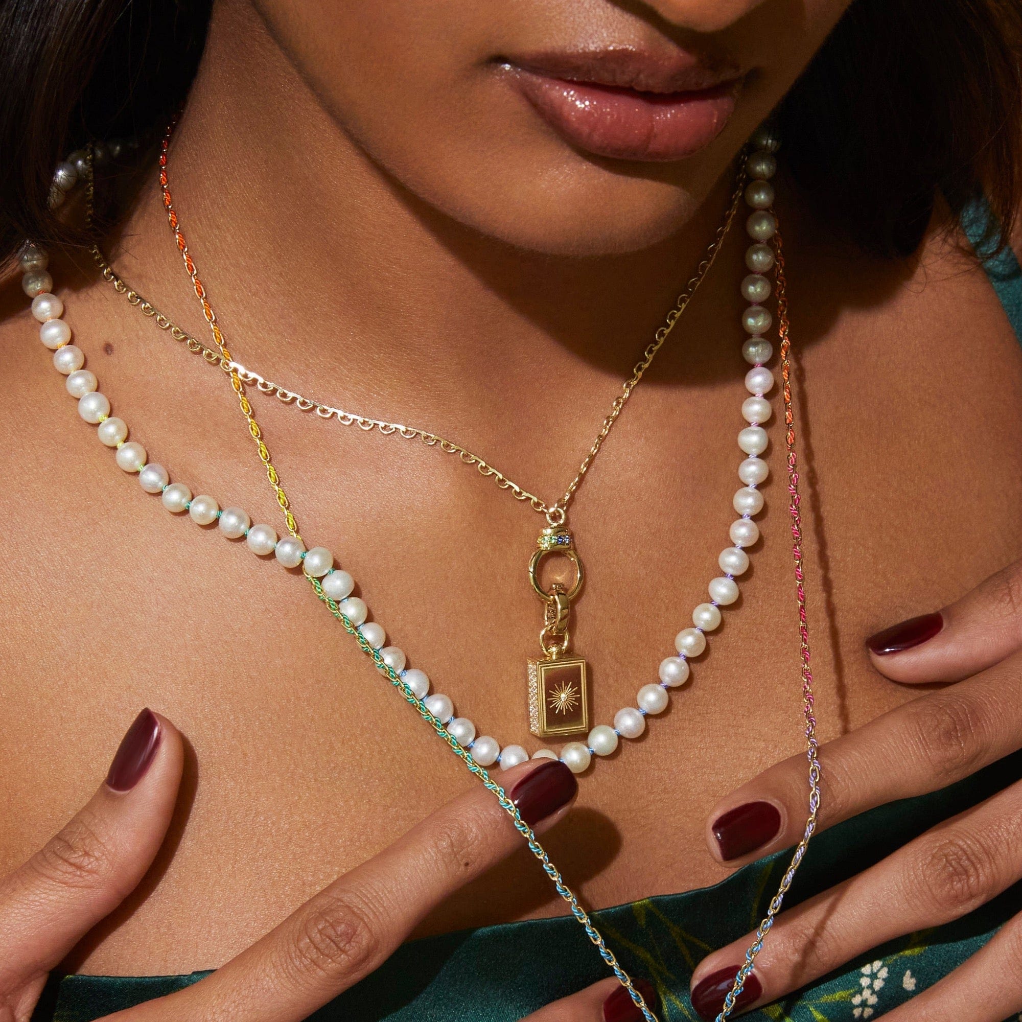 Mined + Found Pendants hope, pink sapphire