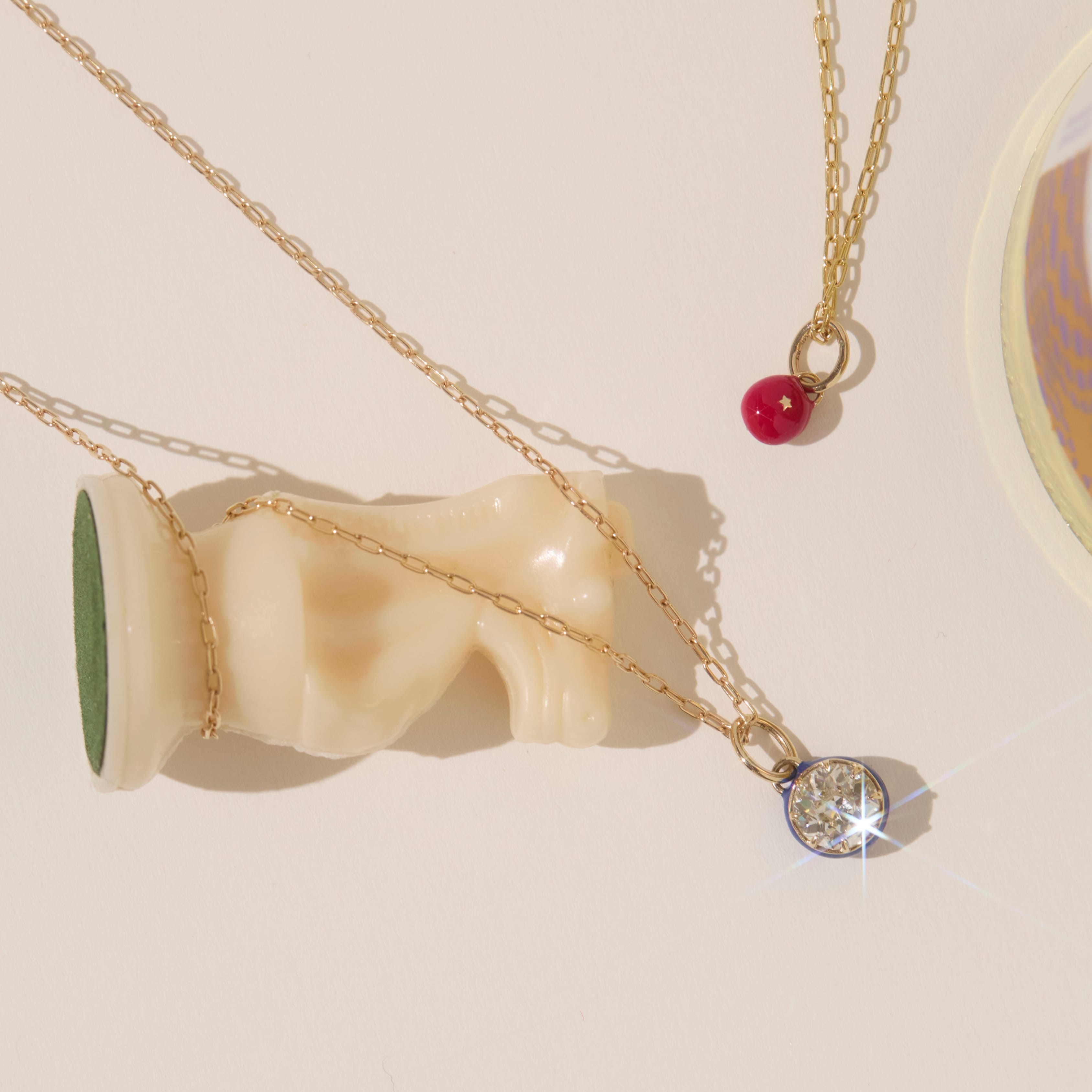 Mined + Found Pendants nova diamond solitaire