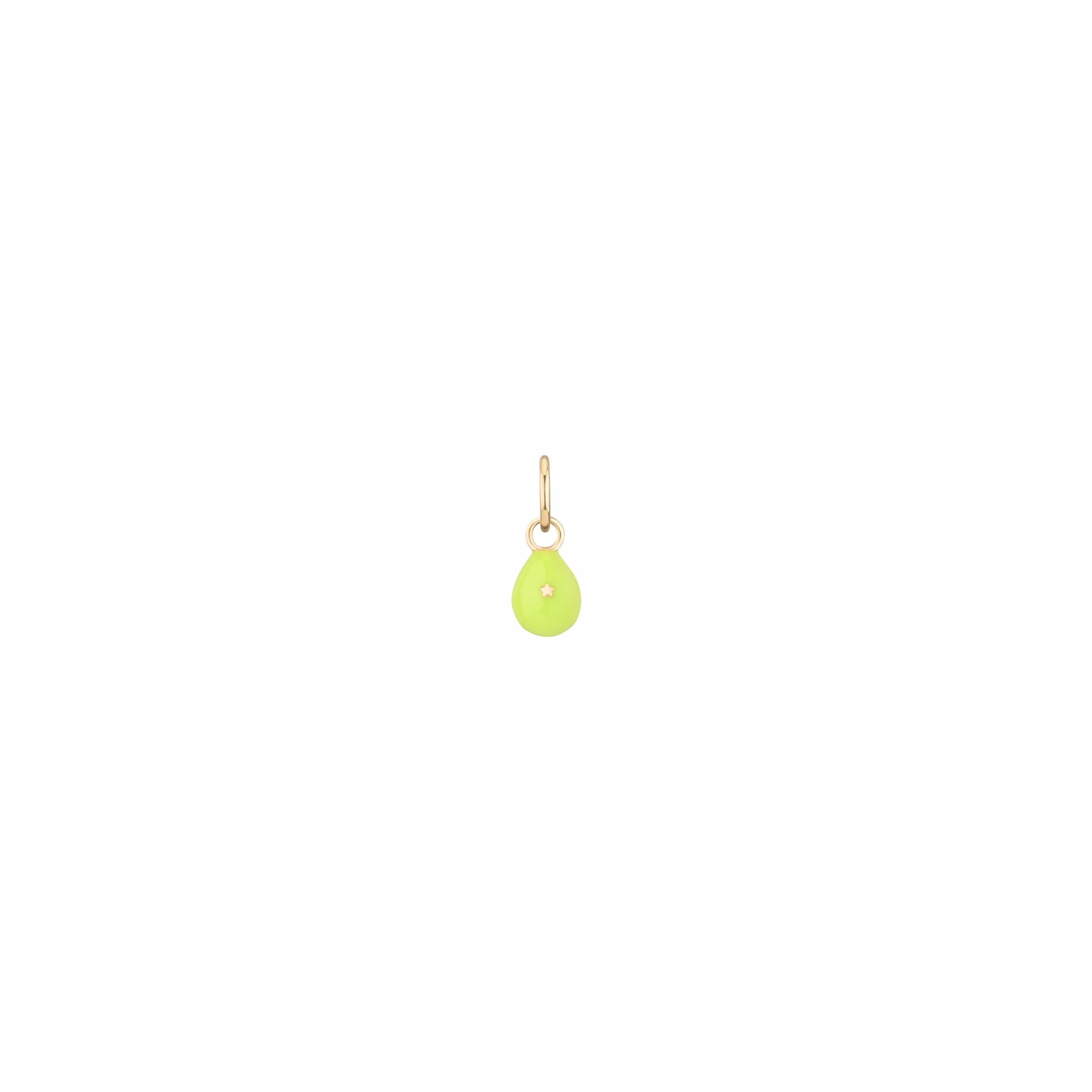 Mined and Found nova diamond solitaire pendant with neon green backing
