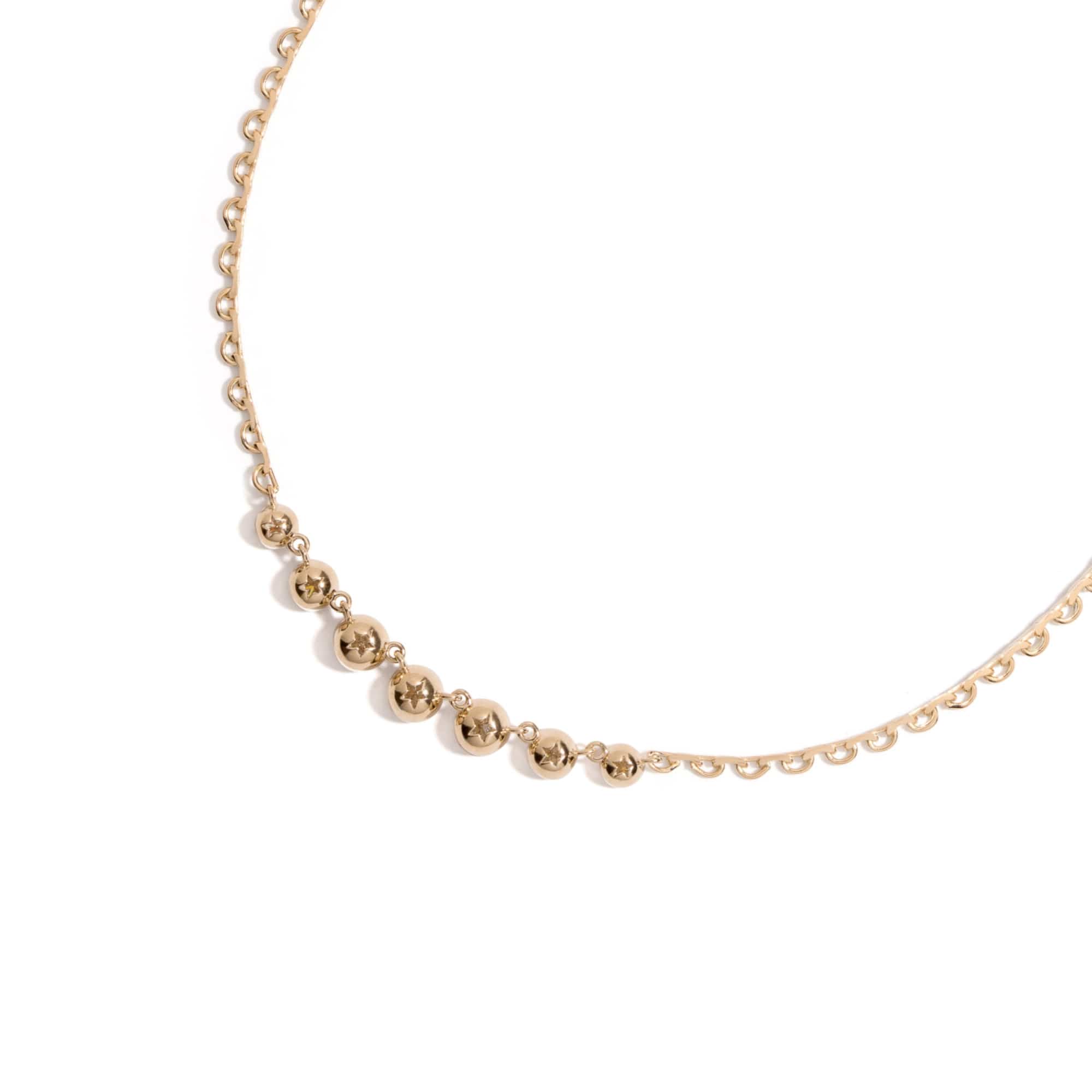 Mined + Found Necklaces string of lights necklace, 7 stone