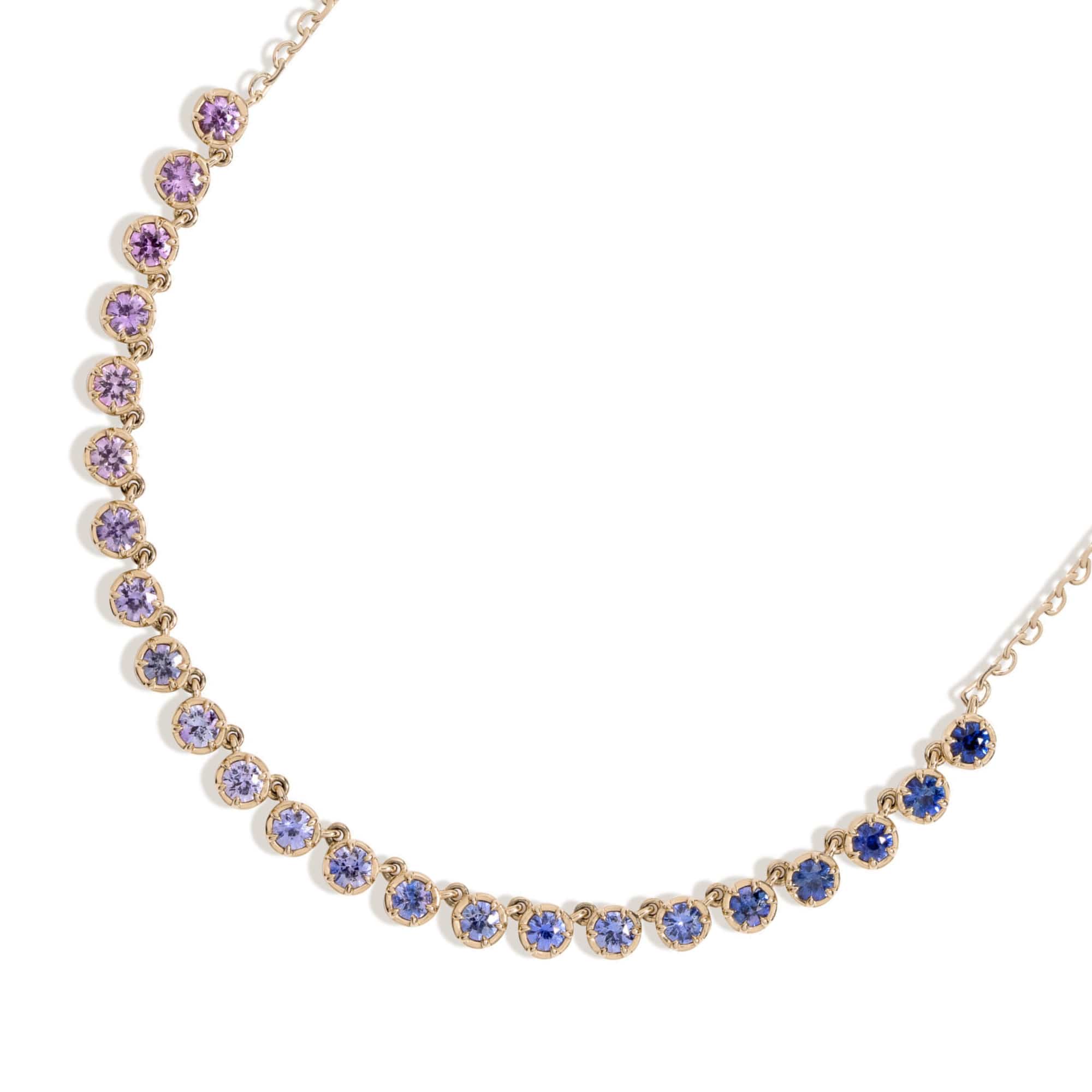 Mined + Found Necklaces string of lights necklace, ombré sapphire