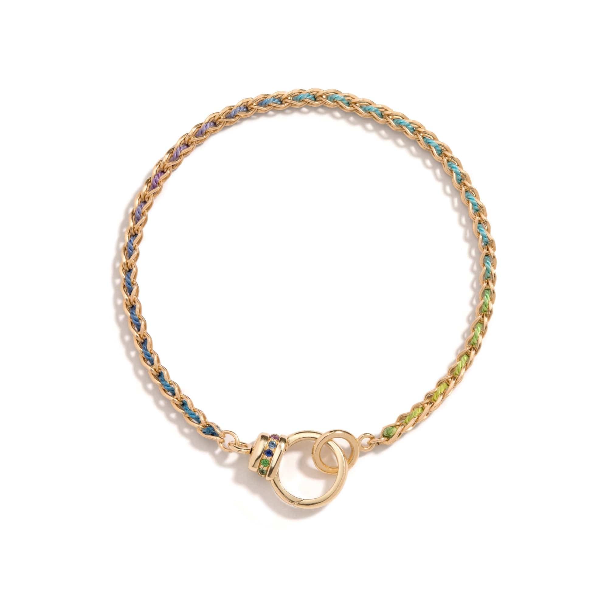 Rainbow Silk® Woven Eightfold Gold Chain Bracelet, at MINED +