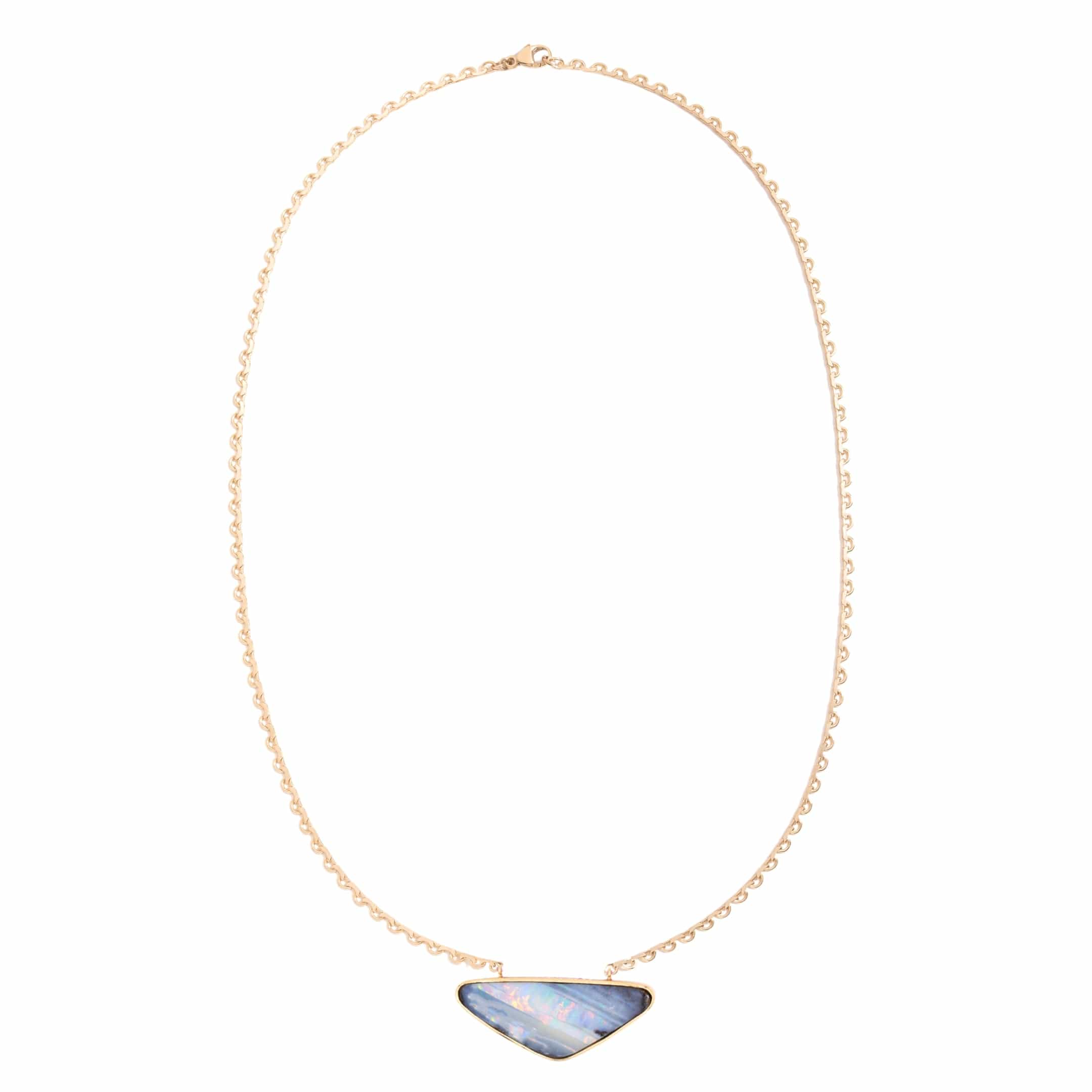 Mined + Found Pendants 16.41ct boulder opal lace necklace