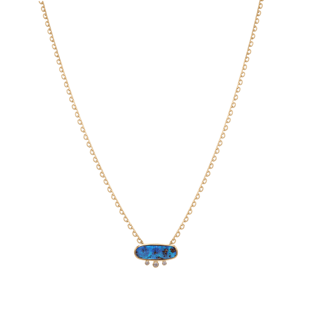 Mined + Found Pendants 'aegean sea' opal + rainbow silk® one of a kind pendant