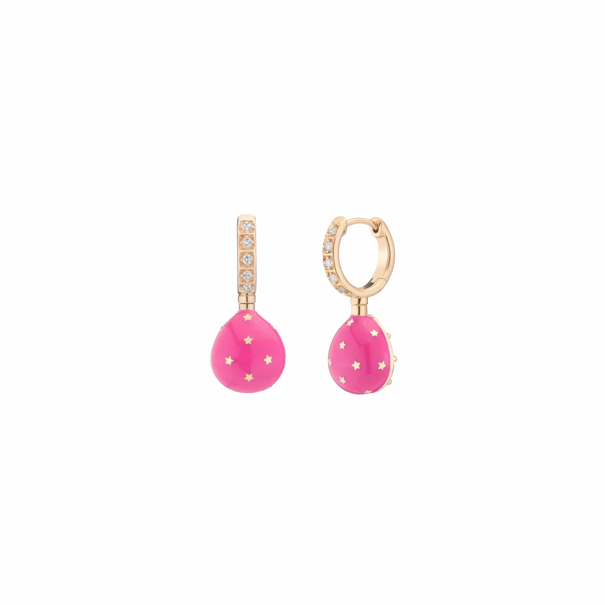 Mined + Found Earrings alter ego earrings, pink tourmaline + glowing pink