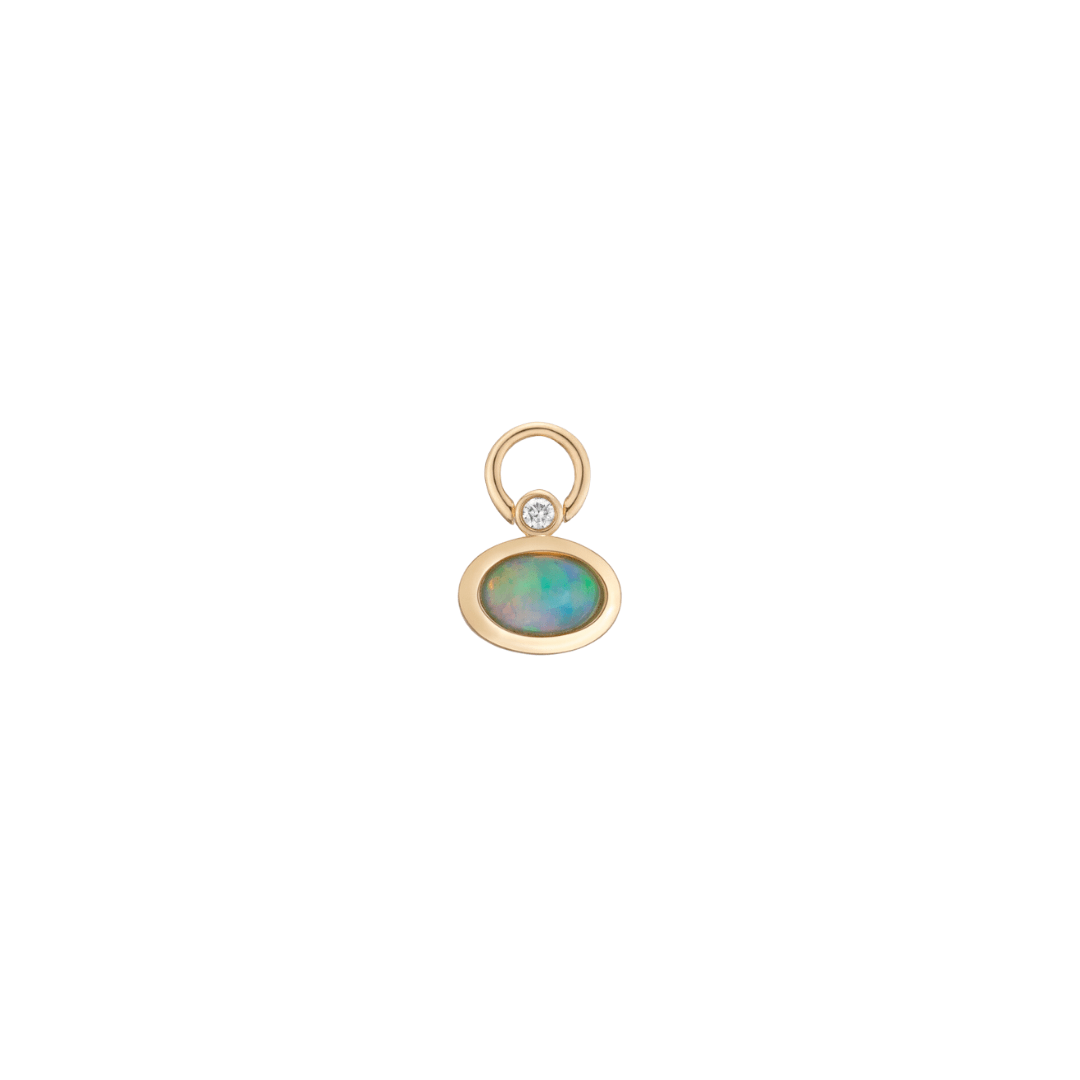 Mined + Found Charm balloon earring charm, opal
