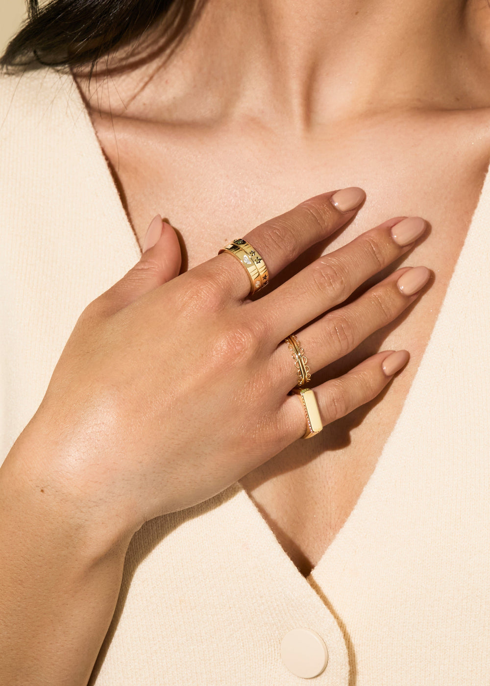 Mined + Found Rings blank slate ring, rainbow