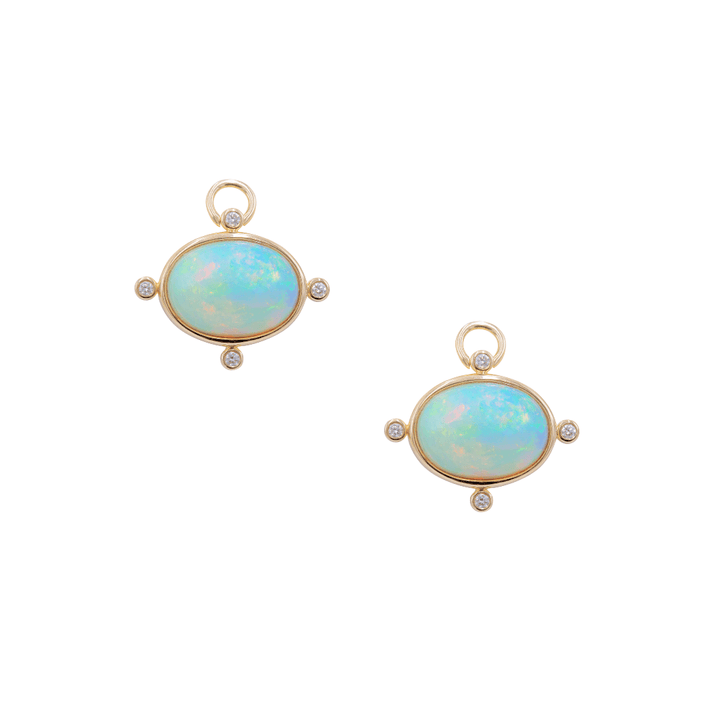 Mined + Found Earrings compass convertible earrings, opal and diamond