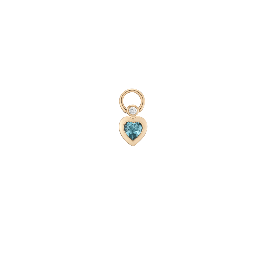 Mined + Found Charm confetti earring charm, blue topaz