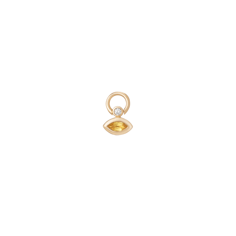 Mined + Found Charm confetti earring charm, yellow sapphire