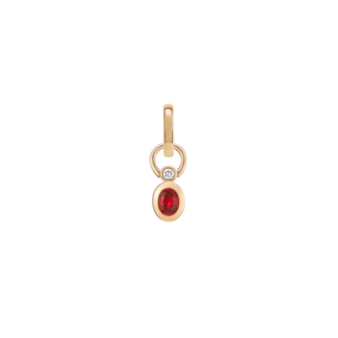 Mined + Found Pendants confetti pendant, red sapphire
