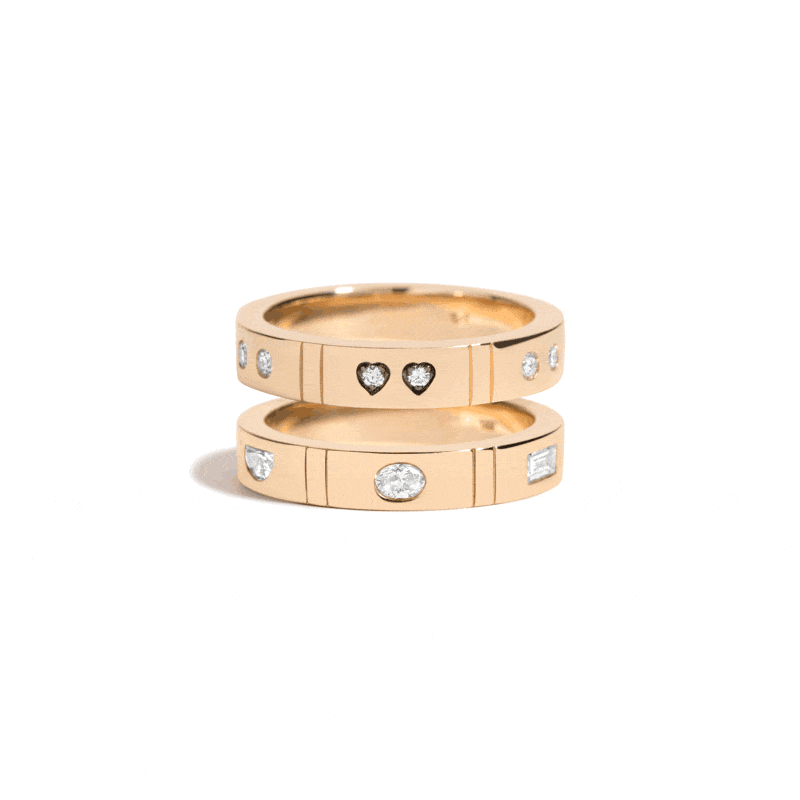 Mined + Found Rings emotey ring, mixed emotions smiles