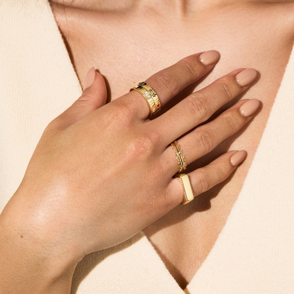 Mined + Found Rings frilly jacket ring