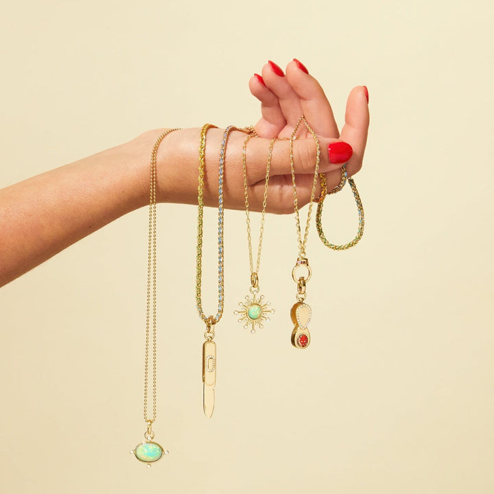 Mined + Found Necklaces lace chain