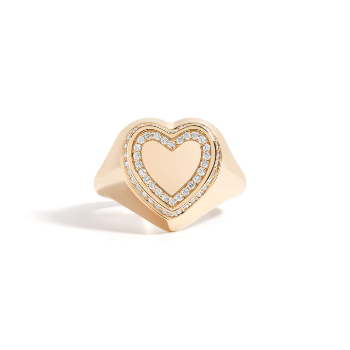 Mined + Found Rings open heart ring, diamond