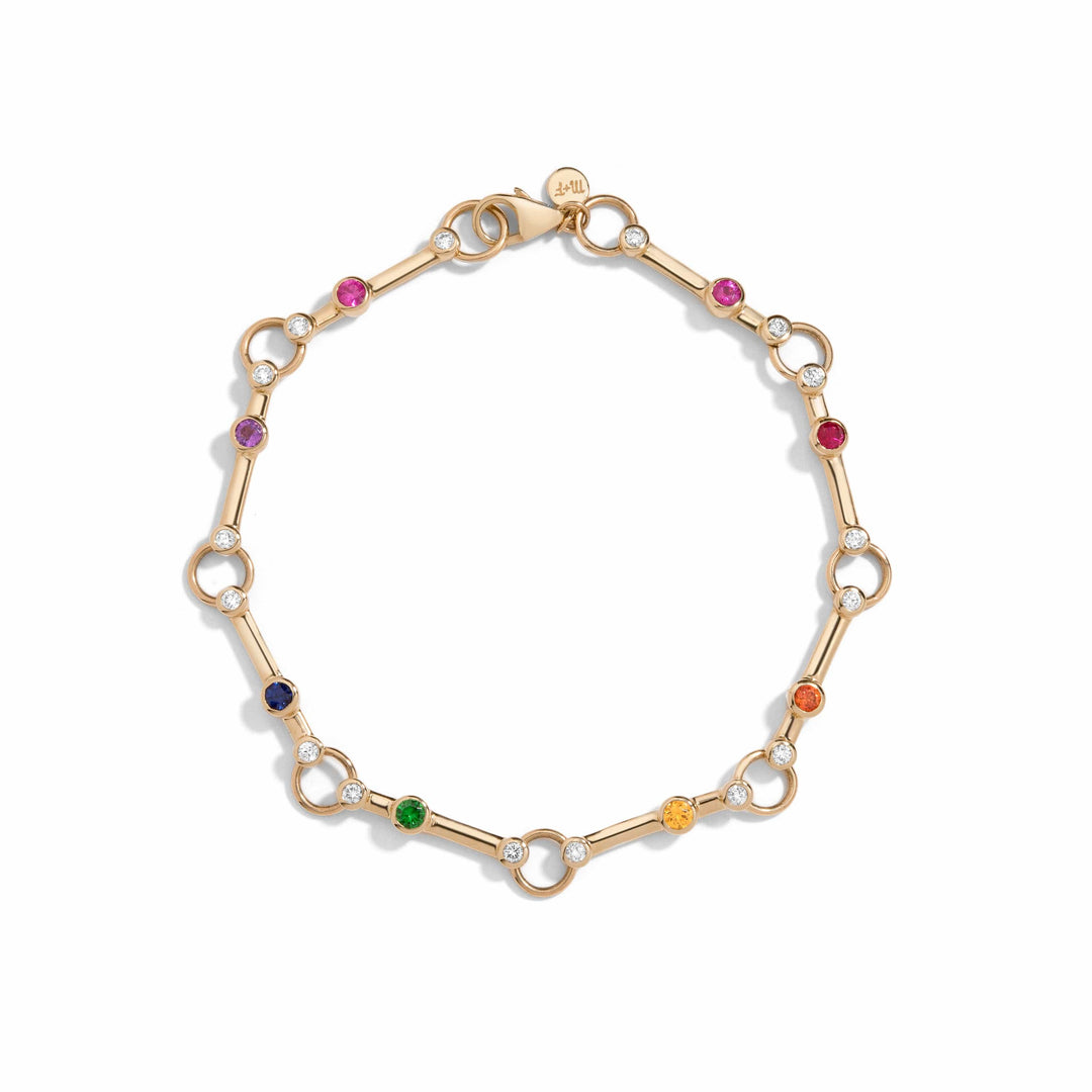 Mined + Found Bracelets pathway bracelet, rainbow