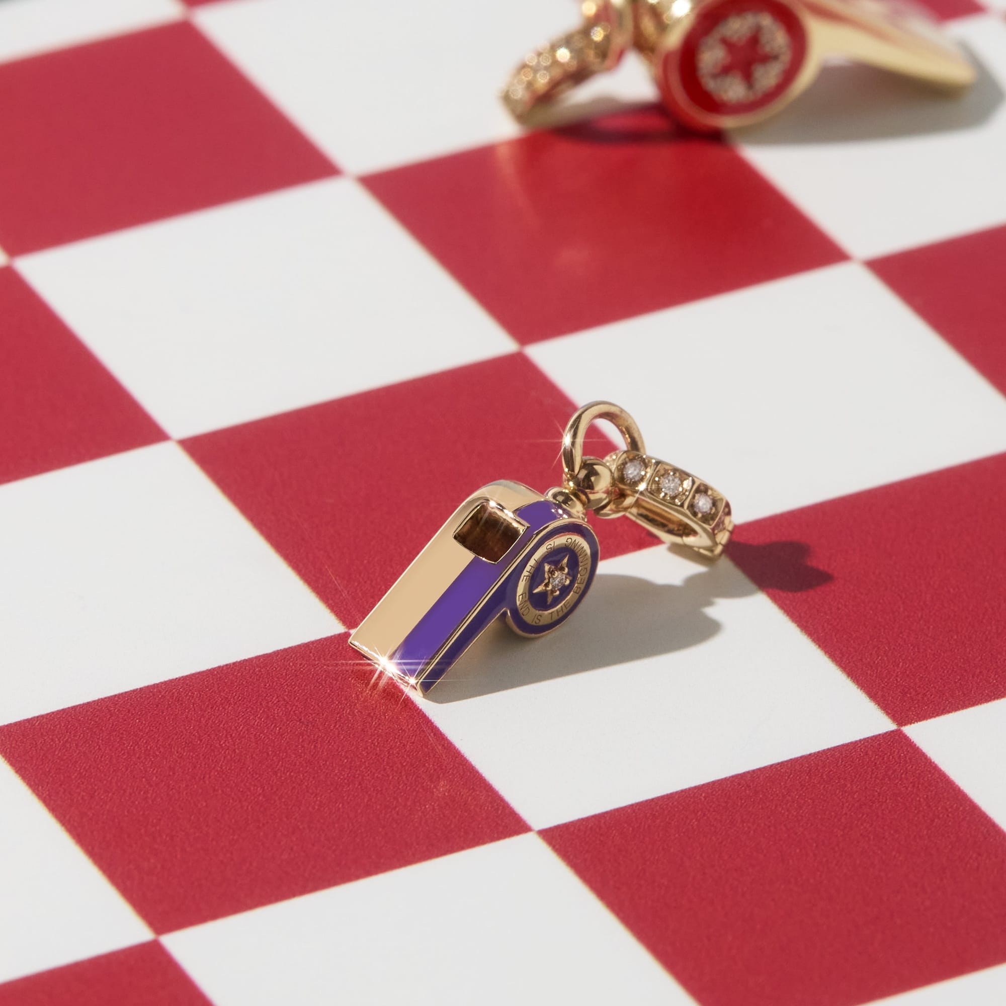 Mined + Found Pendants Petite continuum whistle pendant, purple