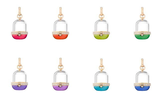 Mined + Found Pendants Petite Prize Bubble Locket, blue
