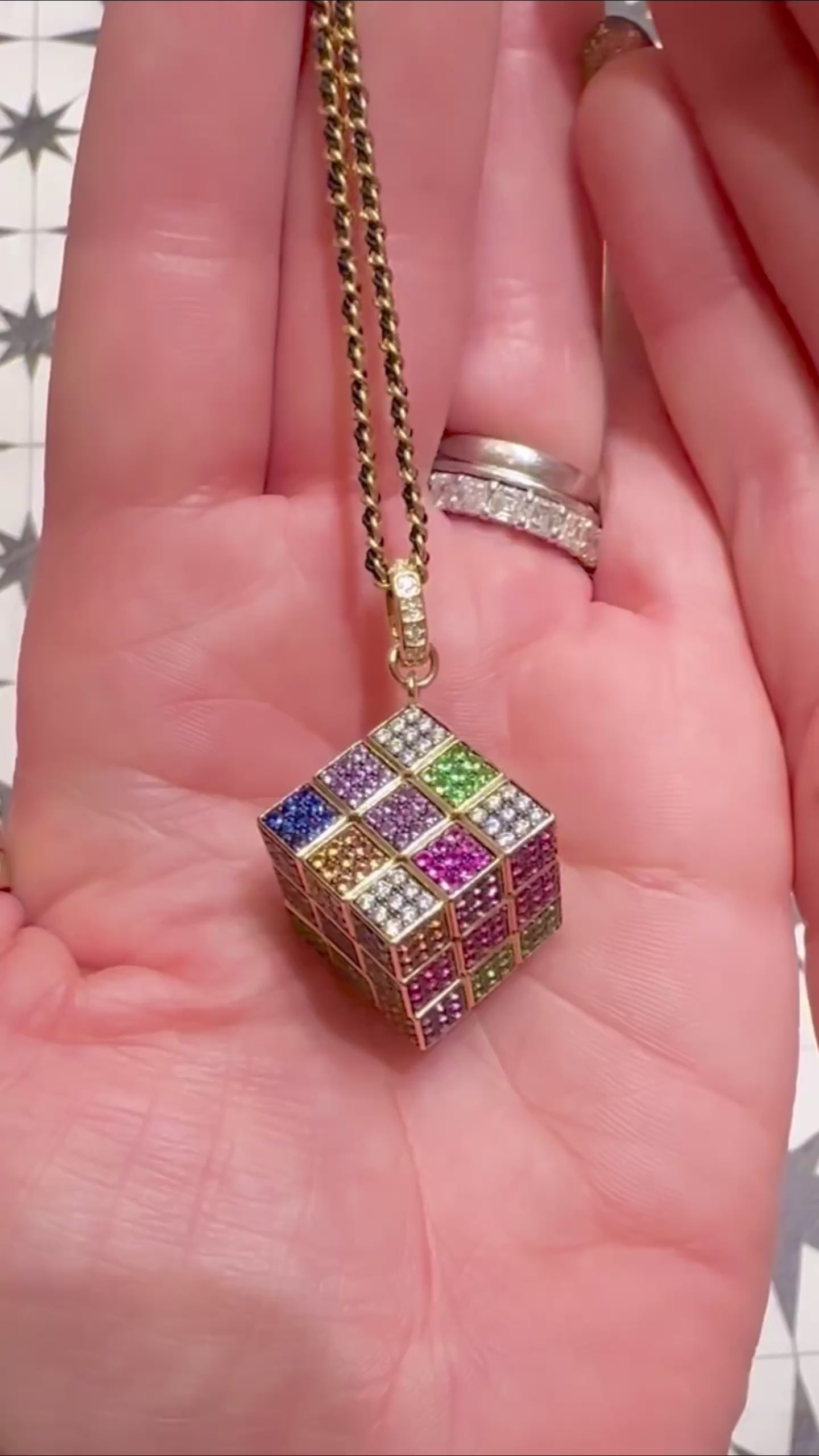 Odyssey puzzle cube pendant by mined and found