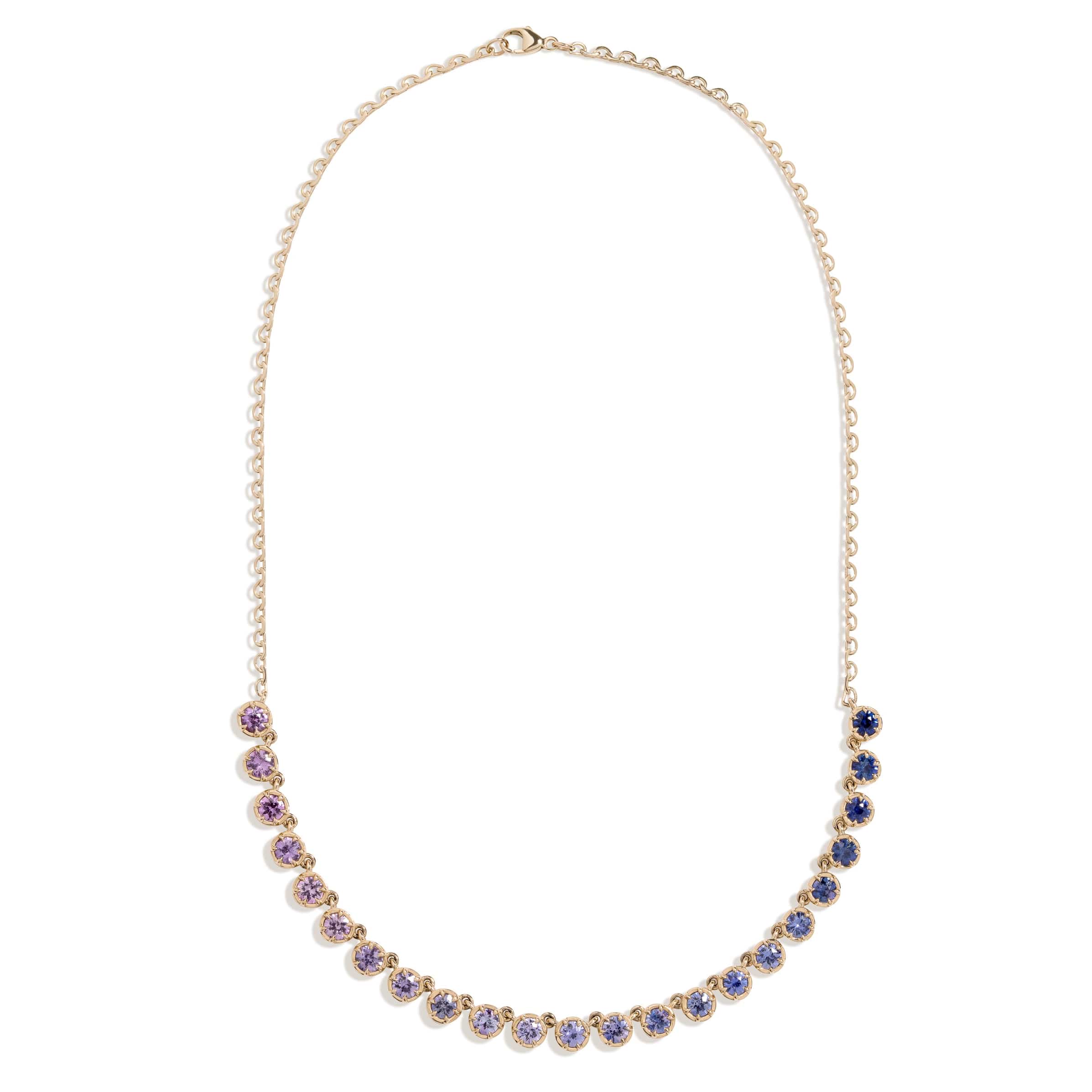 Mined + Found Necklaces string of lights necklace, ombré sapphire