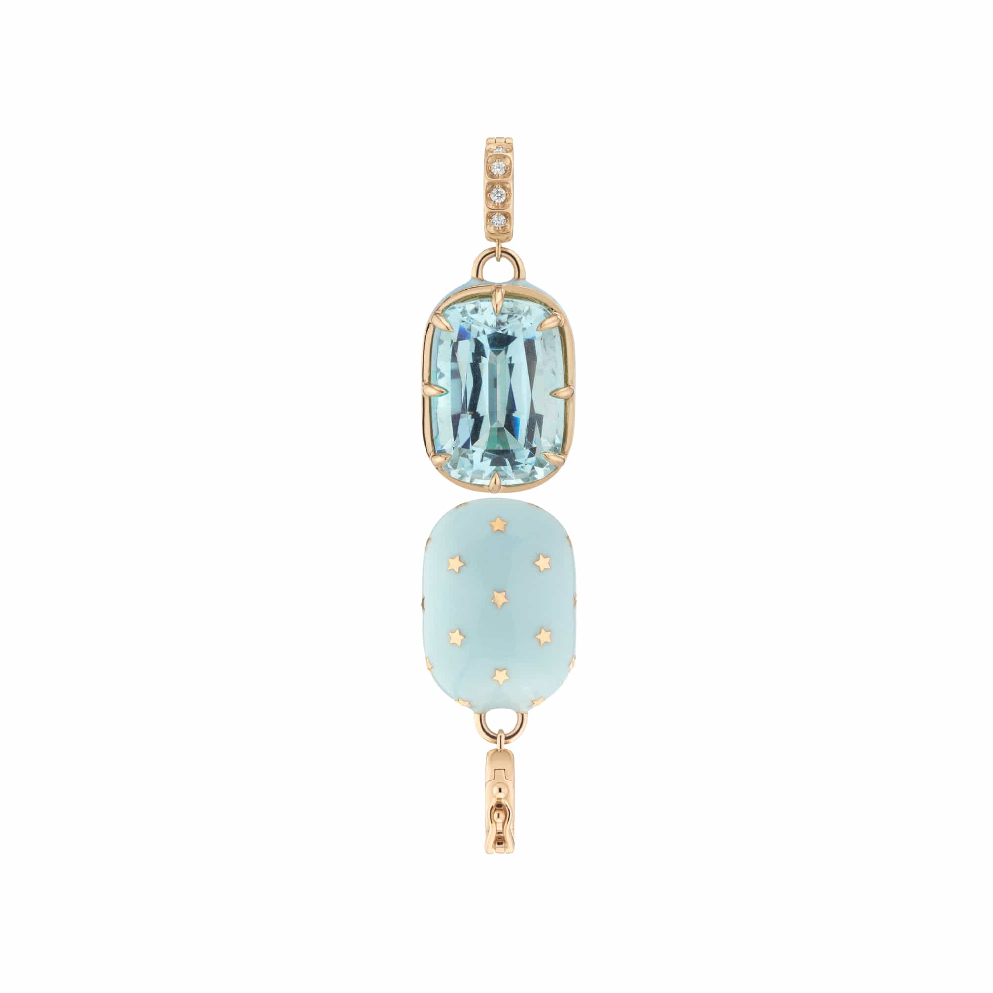 Mined + Found Pendants supernova pendant, aquamarine