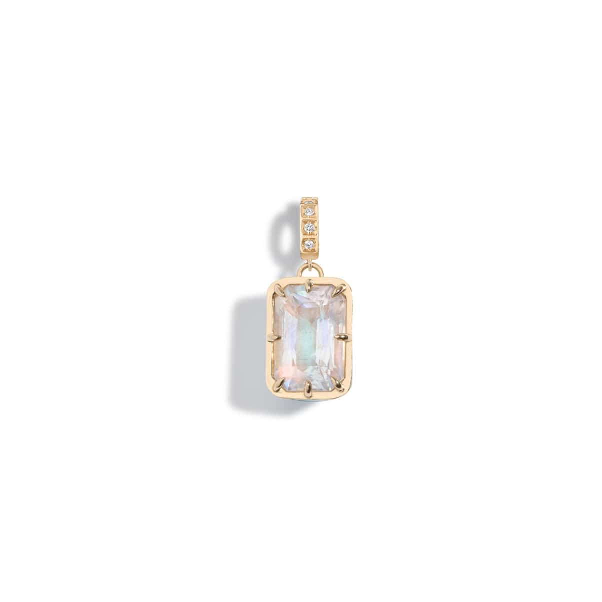 Mined + Found Pendants supernova pendant, rainbow moonstone