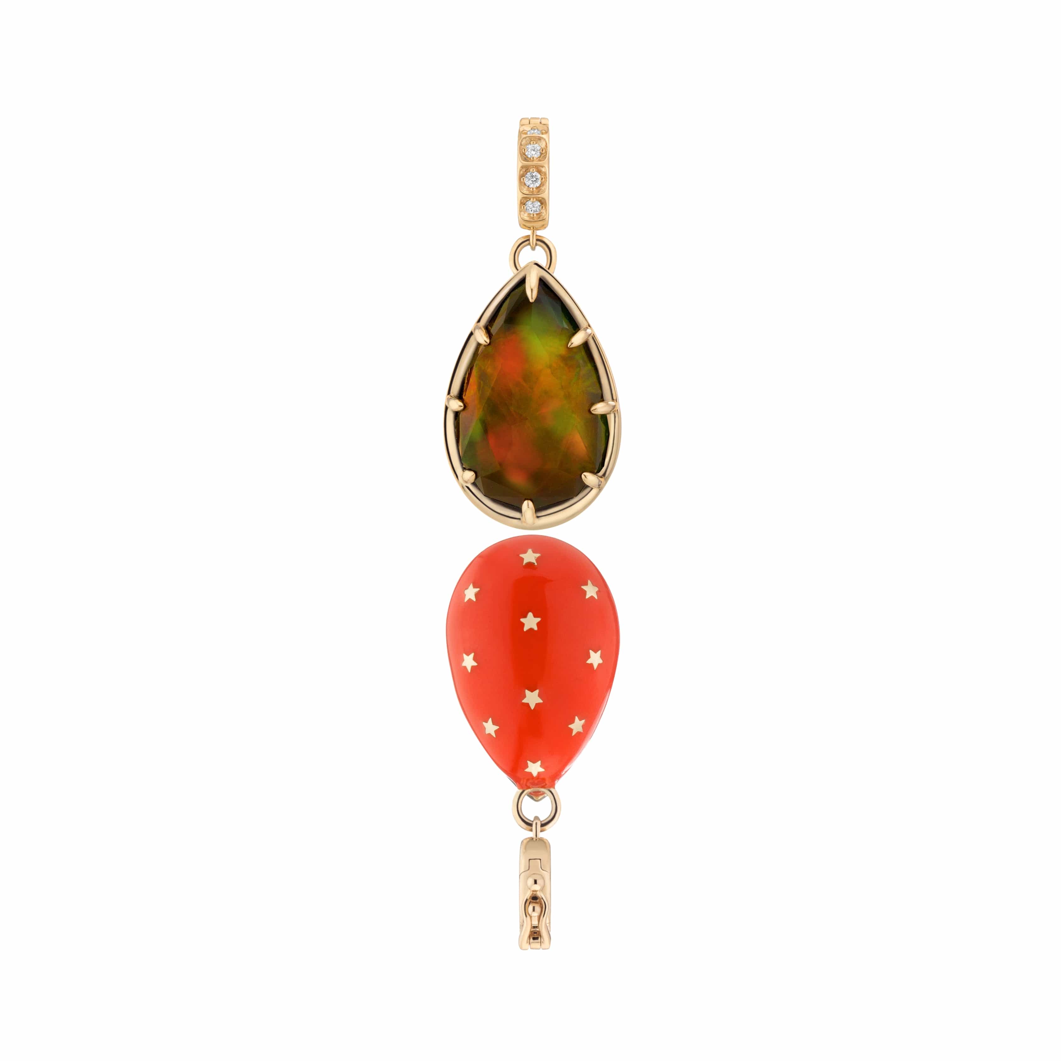 Mined + Found Pendants supernova pendant, smoky opal