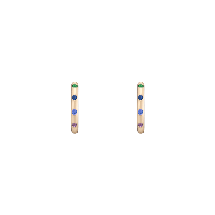 Mined + Found Earrings trio earrings, moonstone + cool mix
