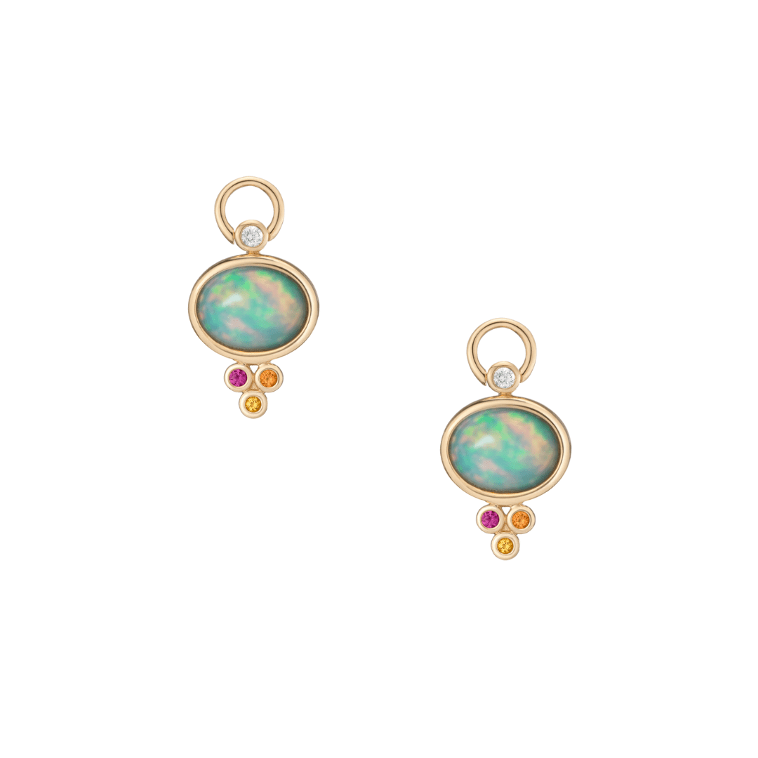 Mined + Found Earrings trio earrings, opal + warm mix