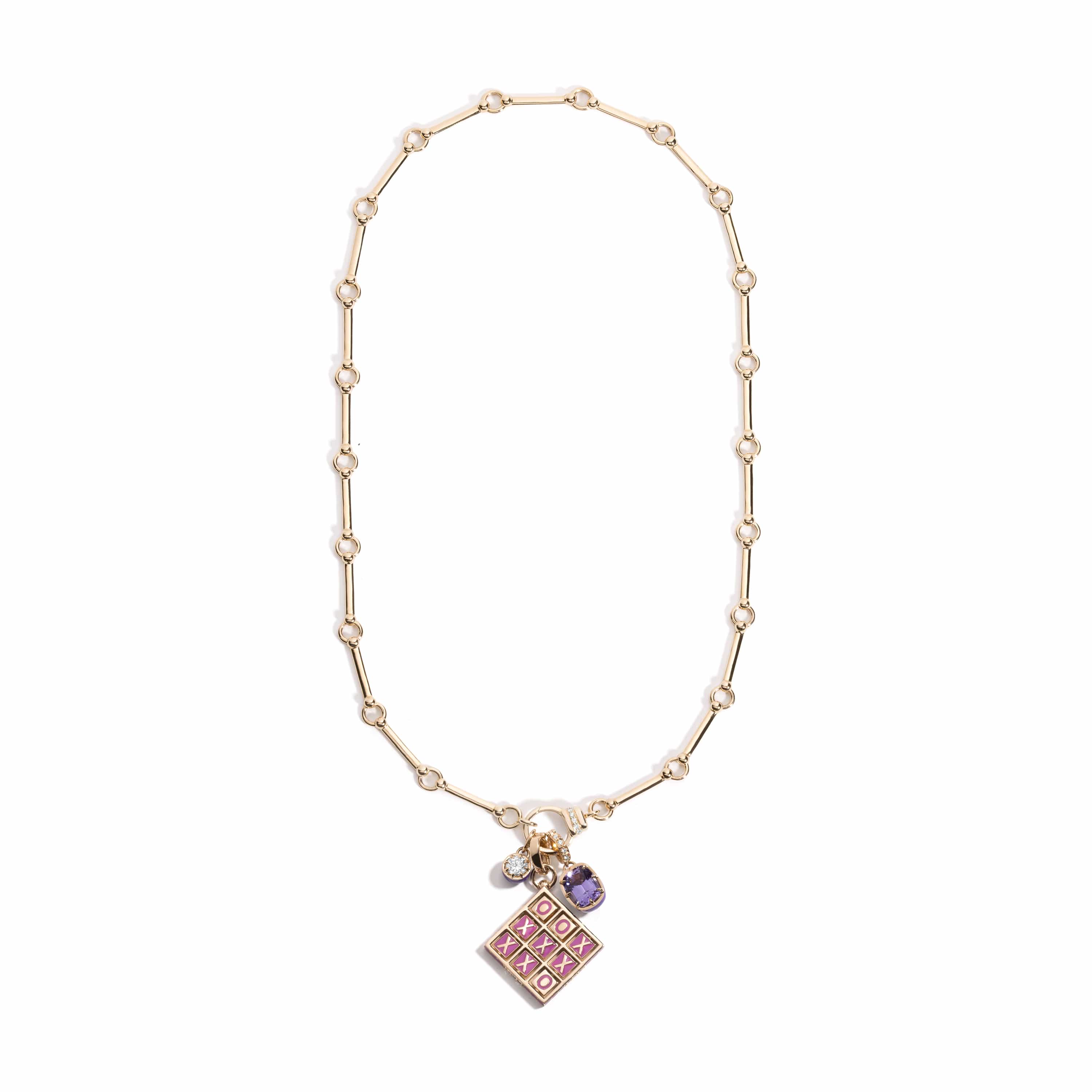 Mined + Found Pendants XOXO pendant, purple
