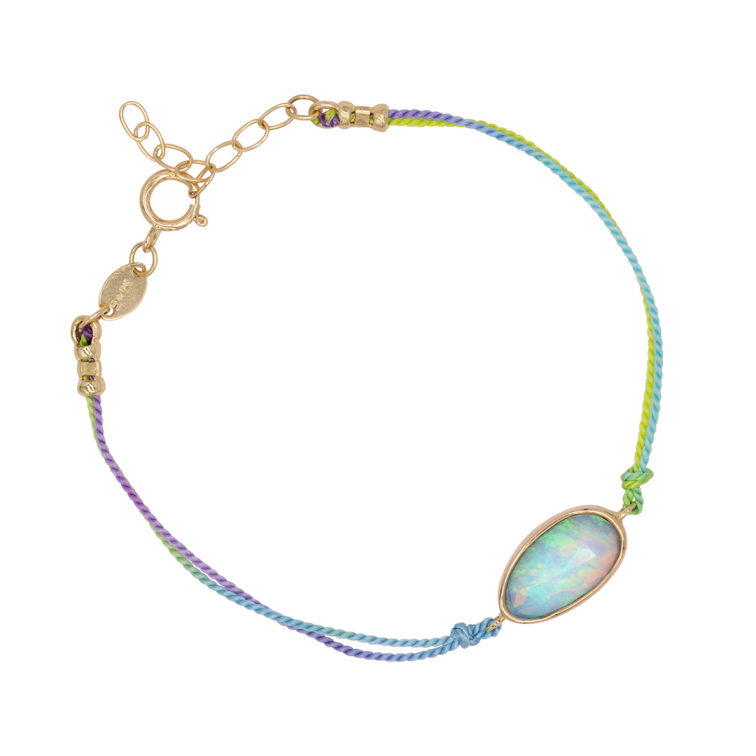 Mined + Found Bracelets Cool Rainbow Silk® lagoon rainbow silk® bracelet