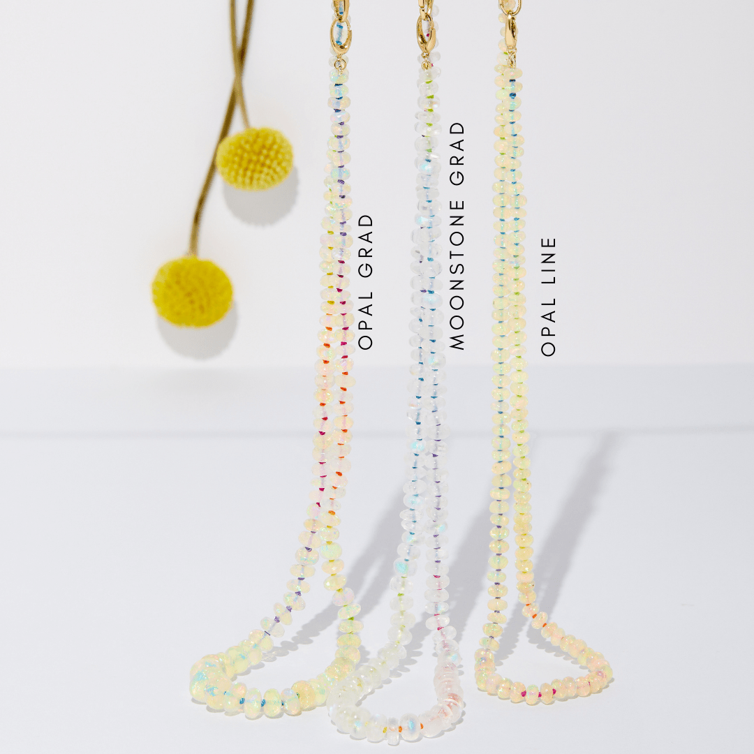 Mined & Found Necklaces opal line necklace