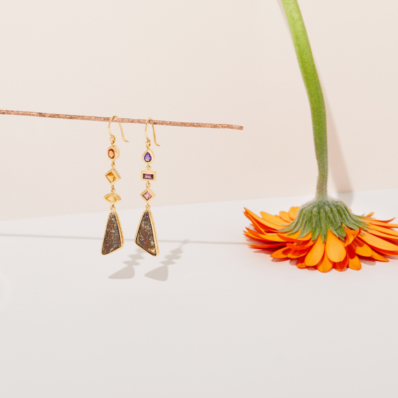 Mined + Found Earrings sunset reef earrings