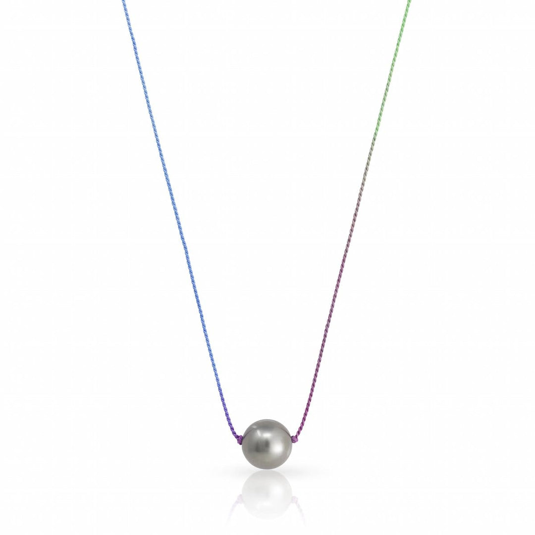 Mined & Found Pendants tahitian pearl solitaire, cool rainbow silk®