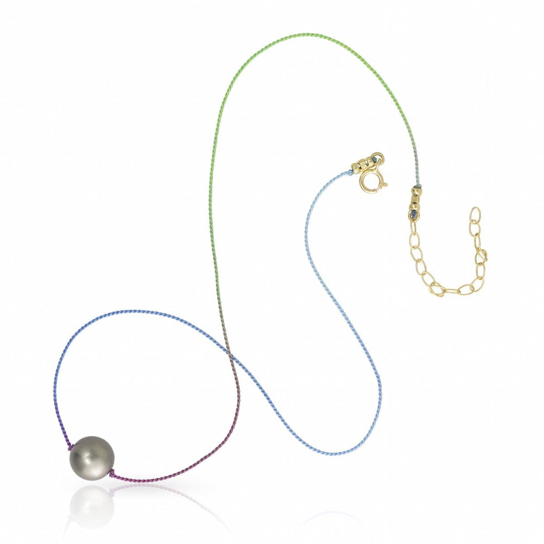 Mined & Found Pendants tahitian pearl solitaire, cool rainbow silk®